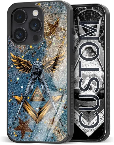 Miniatura 12 de Regalos de mampostería gratis para hombres, fundas hipster iPhone 11 12 13 14 Pro Max Plus Mini Xr Xs, Samsung Galaxy A03 A13 A53 A73 Note S Z Oro