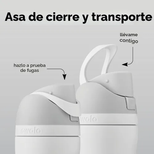 Miniatura 3 de Botella de agua aislada de acero inoxidable Owala FreeSip con pajita, botella de agua sin BPA para deportes, ideal para viajes, 32 onzas, Shy