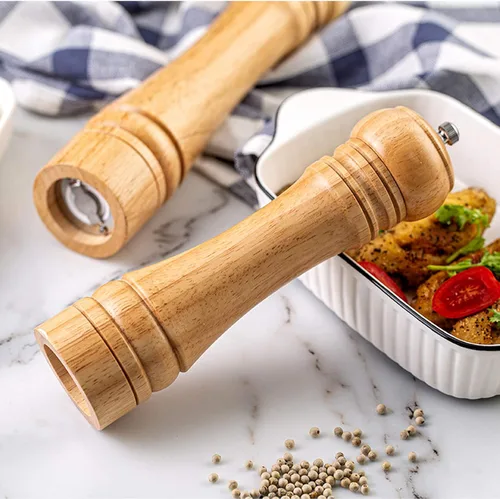 Miniatura 5 de Molinillo de pimienta de madera recargable, molinillo de pimienta, juego de molinillo de sal y pimienta ajustable, accesorios de cocina, molinillo