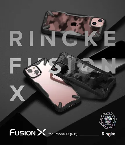 Miniatura 9 de Ringke Fusion-X - Funda compatible con iPhone 13, parte trasera dura transparente, resistente, a prueba de golpes, avanzada funda protectora
