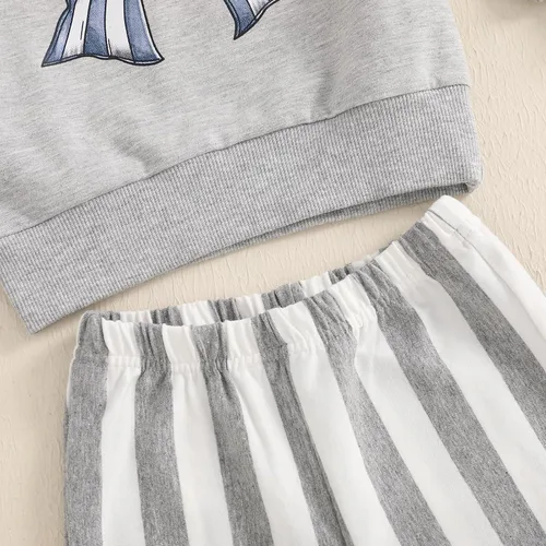 Miniatura 41 de Kaipiclos Ropa occidental para bebé niña, con lindo estampado con volantes, manga larga, pantalones para otoño e invierno, trajes de vaquera
