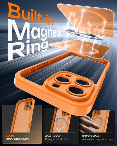 Miniatura 610 de TOCOL Funda para iPhone 11, compatible con Magsafe, protección completa de cámara, imanes integrados, protección contra caídas, funda translúcida