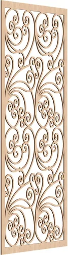 Miniatura 118 de 9 3/8"W x 24 3/8"H x 1/4"T Marilla Decorativos Paneles de Pared de Madera Calado, Abedul