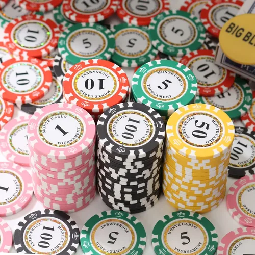 Miniatura 9 de 125 piezas de fichas de póquer de arcilla Denominaciónes 13.5 gramos Fichas de casino de Blacakjack Fichas de póquer compuestas de arcilla y hierro