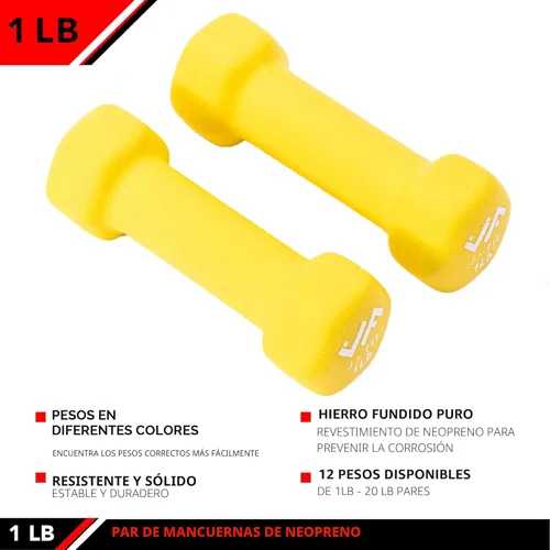 Miniatura 4 de JFIT Dumbbell Pairs or Sets – Neoprene & Vinyl Coated Hand Weights for Home Gym, Strength Training, Aerobics, Cardio Exercise and Fitness