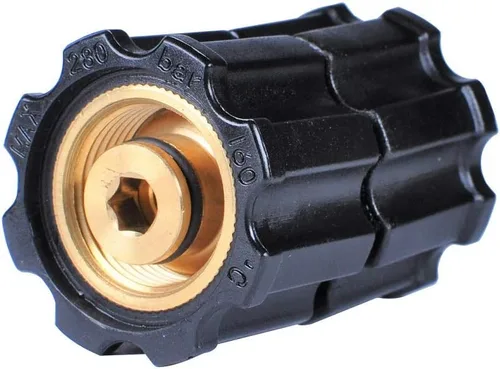 YAMATIC Adaptador estabilizador para lavadora a presión para manguera, bomba y pistola, M22-0.551 in hembra x M22-0.551 in hembra, 4000 PSI/280 Bar