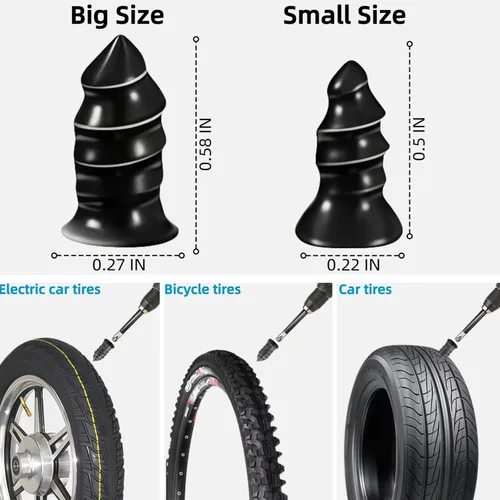 Miniatura 2 de Kit de tornillos de tapón de neumático para automóvil, SUV y camión, reparación duradera de neumáticos con destornillador, reparación permanente