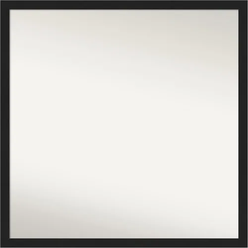 Miniatura 202 de Amanti Art Espejo de baño negro para sobre fregadero, 22 x 22 pulgadas, espejo de tocador cuadrado estrecho negro Avon, marco de madera casual