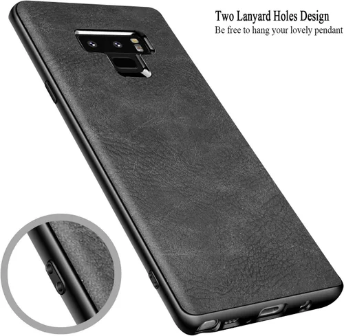 Miniatura 5 de Funda para Samsung Galaxy Note 9, delgada, de piel sintética, estilo vintage, a prueba de golpes, ligera, de poliuretano termoplástico suave