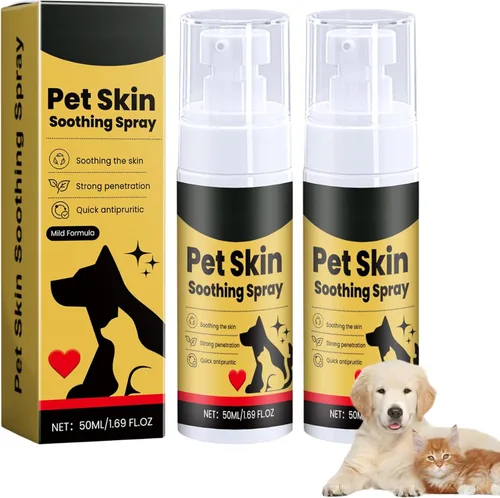 2 unidades de aerosol para tratamiento de la piel de mascotas para perros y gatos, reduce los arañazos, tratamiento con picazón en la piel de los
