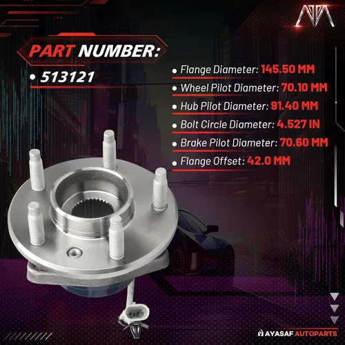 Miniatura 3 de 513121 Conjunto de cojinete de cubo de rueda delantera para Chevy Impala/Venture/Monte Carlo, para Buick Century/Rendezvous/Terraza, para Cadillac