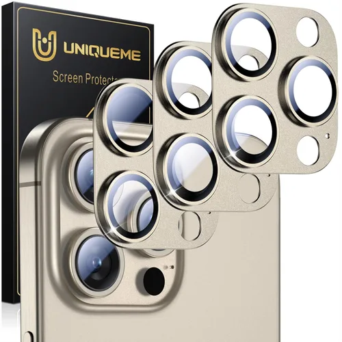 Miniatura 79 de UniqueMe para Paquete de 3 Protectores de Lente de Cámara para iPhone 15 Pro/iPhone 15 Pro Max, [Protección contra Caídas] [Compatible con Fundas]