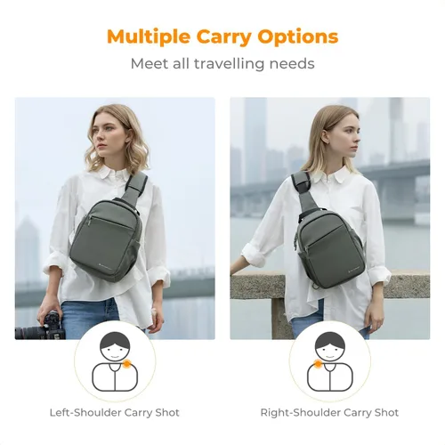 Miniatura 6 de K&F CONCEPT Bolso pequeño para cámara para fotógrafo, bolsa de hombro cruzada para cámara DSLR/SLR/sin espejo, estuche compacto para cámara