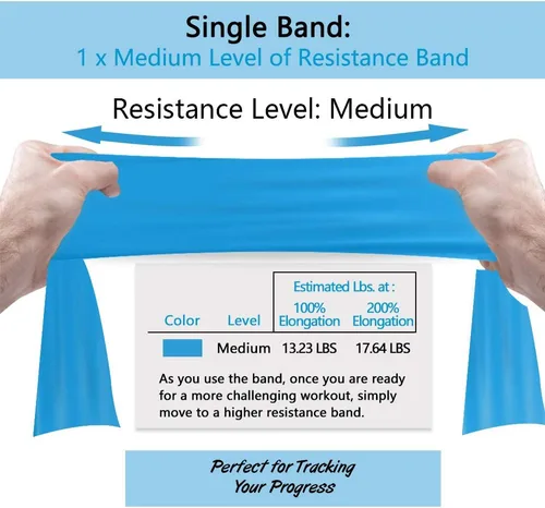 Miniatura 4 de A AZURELIFE Professional Individual Exercise Resistance Bands, Single 5, 6,7 Ft or 8 Yards Elastic Bands, Non-Latex Stretch Bands for PT, Yoga