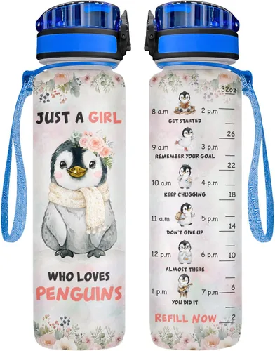 Miniatura 10 de 34HD Crazy Cat Botella de Agua 32 oz Plástico Tritan, Its Fine Everything Is Fine Botella de Agua, Regalos Divertidos de Cumpleaños Día