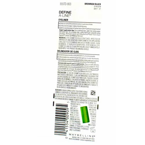 Miniatura 3 de Maybelline New York Define-A-Line Delineador de ojos, negro marrón, 0.01 fl. oz. Negro café.
