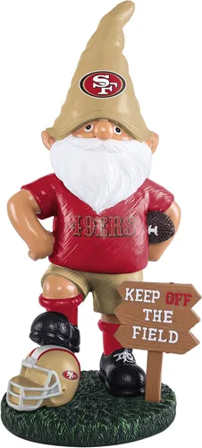 FOCO NFL Unisex-Adult NFL Team Logo Keep Off The Field Garden Statue Outdoor Gnome 8" Color del equipo