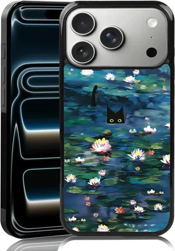 Miniatura 56 de Elegante funda de teléfono con diseño de gato Marie compatible con iPhone 11, funda de encaje dorado para iPhone, a prueba de golpes, rosa fucsia