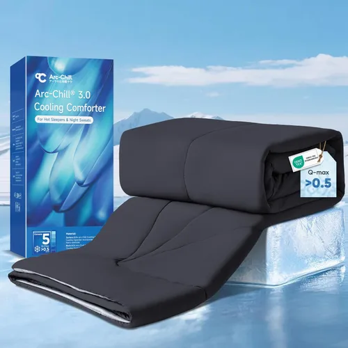 Miniatura 11 de Elegear - Edredón refrescante Queen que absorbe el calor corporal para mantenerse fresco, cobija refrigerante para personas que duermen con calor