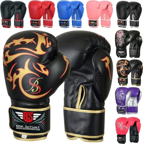Miniatura 11 de Guantes de boxeo para niños Be Smart de 4 a 12 años, 4oz 6oz, guantes de entrenamiento para niños, guantes de boxeo juvenil, guantes