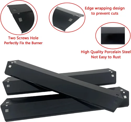 Miniatura 4 de Parts DP105 - Placas térmicas de acero porcelánico de 18 15/16 x 3 7/8 pulgadas, repuesto para parrilla de gas CharGriller