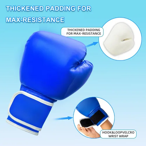Miniatura 2 de Guantes de boxeo para niños y niñas, jóvenes de 4 a 10 años, guantes de entrenamiento para saco de boxeo, kickboxing, Muay Thai, color rojo