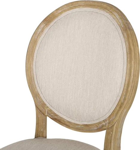 Miniatura 7 de Silla de oficina giratoria tapizada Pishkin - Beige/Natural