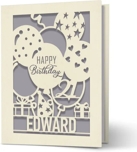 Miniatura 5 de EDSG Tarjetas de cumpleaños personalizadas para mujeres y hombres, tarjeta de feliz cumpleaños para hermana, mamá, papá, hija, hijo, esposo, Azul