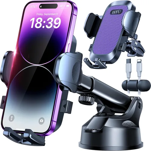 Miniatura 13 de HTU 2026 Mejorado [Verdadero Grado Militar] Soporte de Teléfono para Coche【Certificados de Seguridad y Sin Olor】Soporte de Teléfono Celular