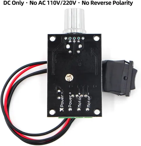 Miniatura 6 de RioRand Pequeño controlador de velocidad de motor PWM DC - para motores de engranajes de bajo voltaje de 6 V, 12 V, 24 V, 28 V, 3 A, 80 W