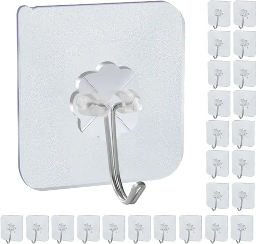 Miniatura 8 de Ganchos adhesivos para colgar en la pared, gancho autoadhesivo de alta resistencia de 22 libras (máximo), resistente al agua, se utiliza
