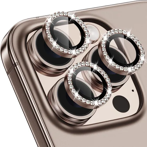 Miniatura 57 de Protector de Lente de Cámara Bling para iPhone 17 Pro / 17 Pro Max, Anillo de Metal con Diamante Individual con Dureza 9H, Protector de Pantalla