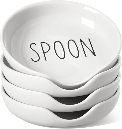 Miniatura 8 de LE TAUCI Soporte para cuchara para encimera de cocina, soporte para cucharas para estufa, decoración de cocina de granja, soporte de cerámica