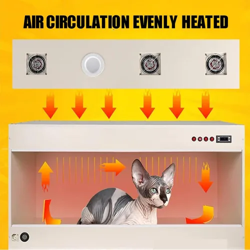 Miniatura 6 de QIANG Portable Insulated Puppy Incubator with Heating & Fan,Compact Brooder Nursery for Safe Transport and Home Care of Newborn Dogs, Cats, and