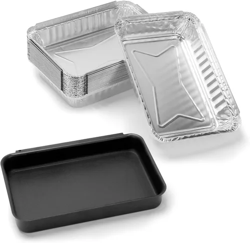 QuliMetal 93305 Bandeja de Captura con Paquete de 20 Bandejas de Goteo 6415 para Weber Genesis II 3 Quemadores y Spirit 2/3 Quemadores, Genesis