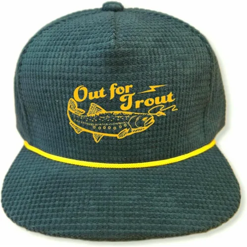 Miniatura 47 de ThatsRad Out for Trout Corduroy Snapback Sombrero Gorra Pesca con Mosca Pescador