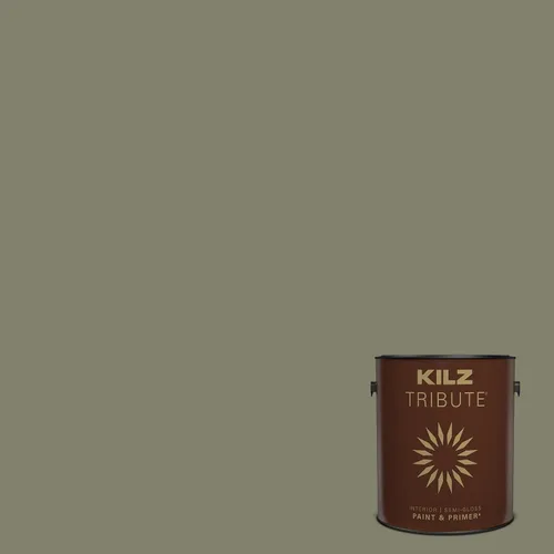 Miniatura 80 de KILZ TRIBUTE Pintura e imprimación en uno, para interiores, semibrillante, Almost Sage, 1 galón
