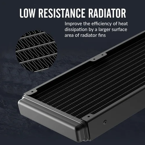 Miniatura 9 de greenDracaena.io 360mm AIO Enfriador de CPU, Radiador de 360mm, Tecnología a Prueba de Fugas, Bomba de Alto Flujo, Sistema de Refrigeración Líquida