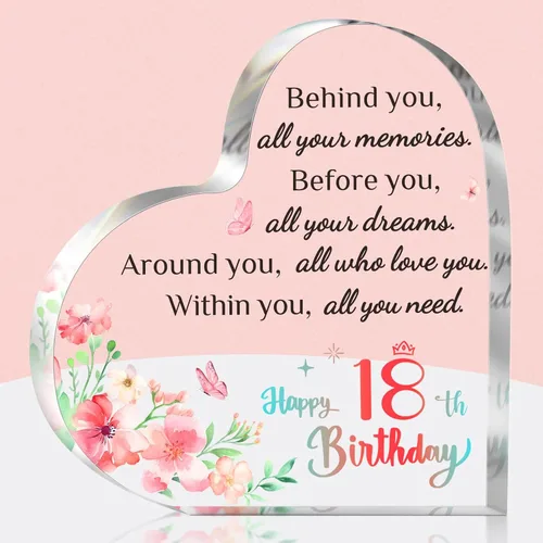 Regalos de cumpleaños de 18 años para niñas, niños, regalos de cumpleaños de 18 para su hija, hermana, sobrina, idea de regalo de feliz cumpleaños
