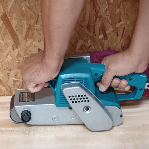 Miniatura 5 de MAKITA Lijadora de correa de 3 x 24 pulgadas, sin polvo, modelo 9924DB, azul