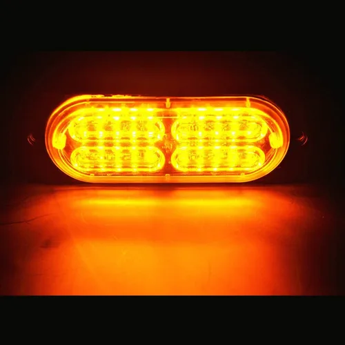 Miniatura 7 de Barra de luz estroboscópica ámbar impermeable de 12-24 V, 20 LED, con 32 intermitentes diferentes para automóvil, camión, SUV, camioneta, 4