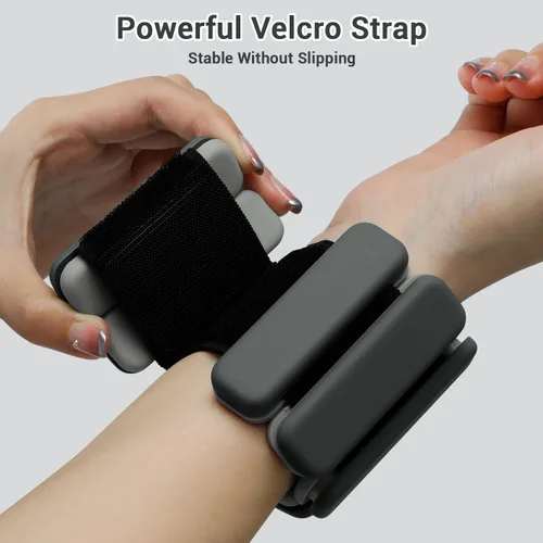 Miniatura 3 de Sportneer Pesas de muñeca y tobillo para mujeres y hombres, 1 par (1 libra/2 libras cada uno), pulsera con peso ajustable de silicona para yoga