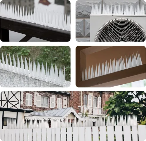 Miniatura 7 de OFFO Bird Spikes - Picos de paloma para exteriores para gatos que mantienen a los pájaros, mapache, pájaro carpintero, 4 pies (3.9 ft), blanco