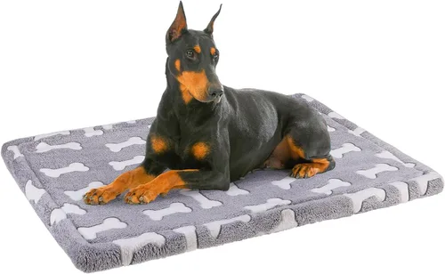 Miniatura 12 de BEAUTYZOO Tapete para cama de perro de 42 x 28 pulgadas, lavable para perros de tamaño XL, antideslizante para jaula de mascotas, tapete rectangular