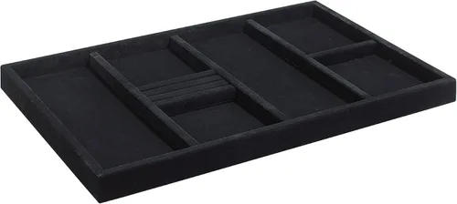 Miniatura 2 de ClosetMaid SuiteSymphony - Organizador de terciopelo, cajones para collares, aretes, pulseras, relojes, anillos, 21.7 pulgadas de ancho, negro