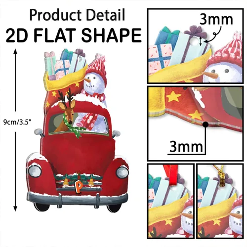 Miniatura 4 de LOVELYPOD Adorno de foto personalizado,Árbol de adorno de Navidad personalizado, Adorno de forma plana 2D de foto personalizada, Foto personalizada