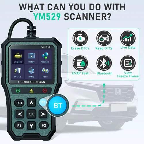 Miniatura 5 de AMTIFO Herramienta de diagnóstico Bluetooth con escáner OBD2, compatible con iOS/Android, datos en tiempo real, probador de batería, Plug and Play