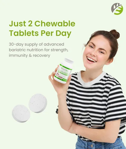 Miniatura 6 de BariSlim Tabletas multivitamínicas bariátricas masticables avanzadas, vitamina bariátrica y suplemento para cirugía posbariátrica, incluyendo bypass