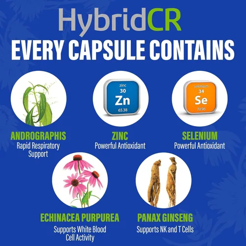 Miniatura 5 de HybridCR Suplemento de apoyo inmunológico rápido, fórmula herbaria natural formulada por farmacéuticos para aumentar la inmunidad remedio natural