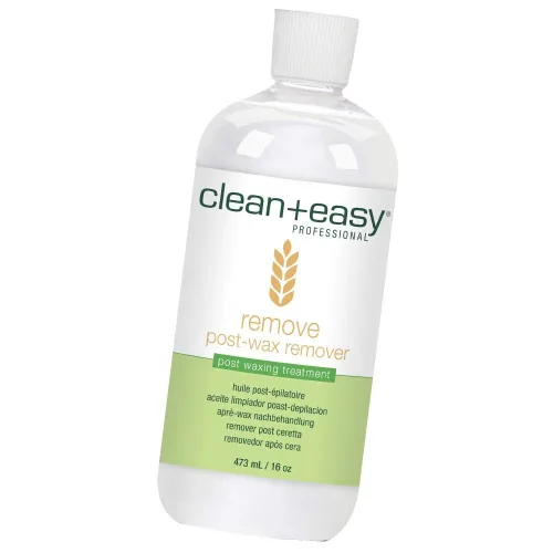 Clean + Easy Remove: removedor de cera para la piel con aceite de germen de trigo, limpiador post encerado, 16 onzas